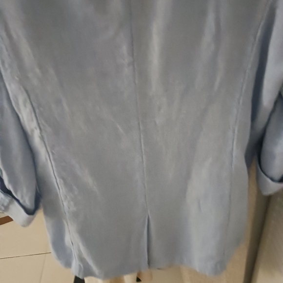 Special price! 100% Indian Linen  Baby Blue Blazer. - Picture 2 of 12